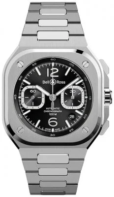 Watches For Traditional Outfits-Bell & Ross BR 05 Black Steel Chronograph Watch