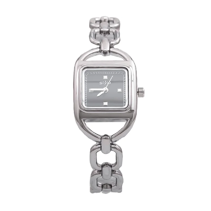 Watches With Wood Elements-Silver Ladies Watch J33459