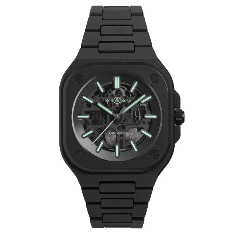 Watches For Office Wear-Bell & Ross BR05 Skeleton Black Lum Ceramic 41mm Automatic Watch