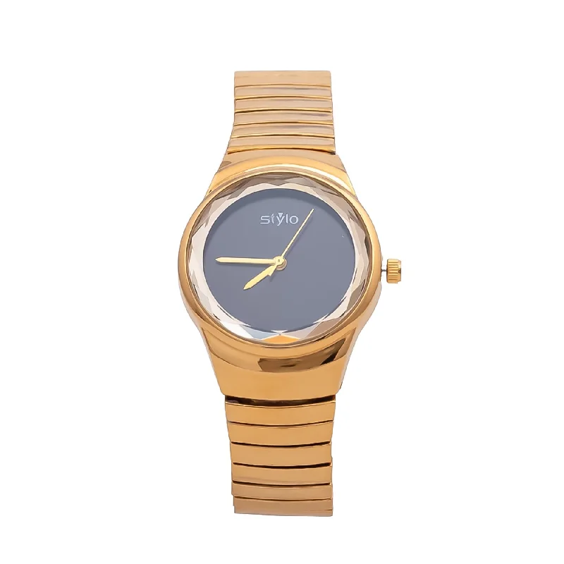 Watches With Abstract Art-Golden Ladies Watch J33387