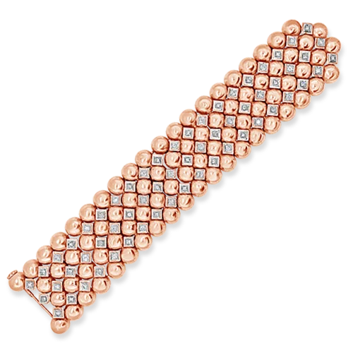 Bracelets With Unique Styles-Rose Gold & Diamond Estate Bracelet